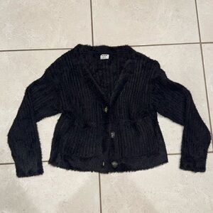 Cotton On Fluffy Black Cardigan